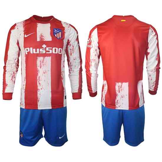 Men Atletico de Madrid Long Sleeve Soccer Jerseys 524